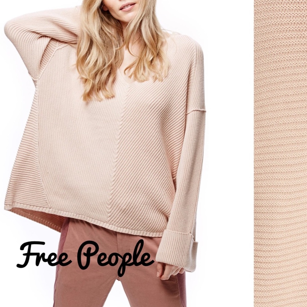 Free People | La Brea Blush Oversized Sweater